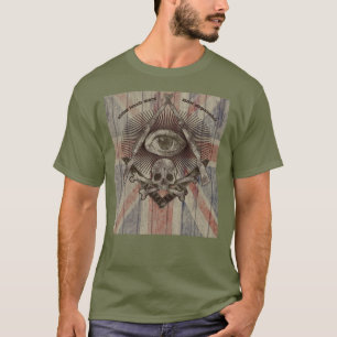 Hiram Abiff Freimaurer mit Gewerkschafts-Jack T-Shirt
