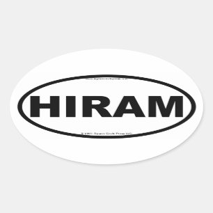 HIRAM Oval-Aufkleber Ovaler Aufkleber