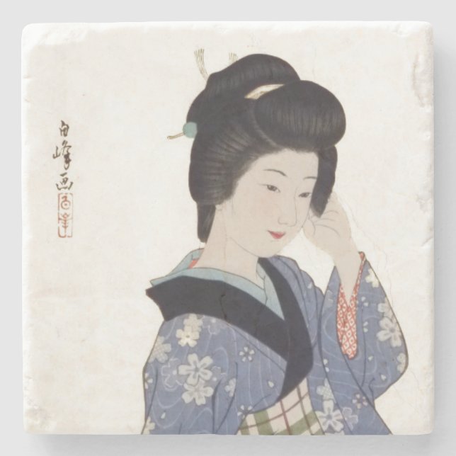 Hirano Hakuhos junges Mädchen Steinuntersetzer (Vorderseite)