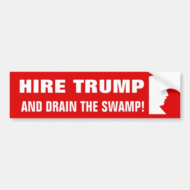 Hire Trump And Drain The Swamp Autoaufkleber (Vorne)