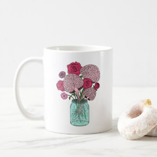 Hirn-Blumenstrauß Kaffeetasse