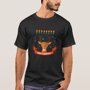 Hirn Menorah Happy Hanukkah T-Shirt