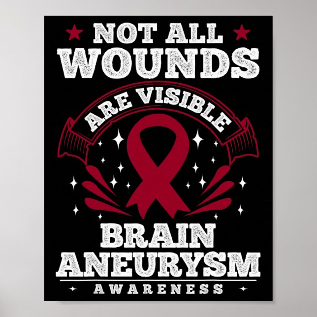 Hirnaneurysma-Bewusstseinsgeschenk - Nicht alle Wu Poster (Vorne)