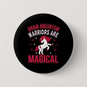 Hirnaneurysma Krieger Magisches Bewusstsein Monat Button