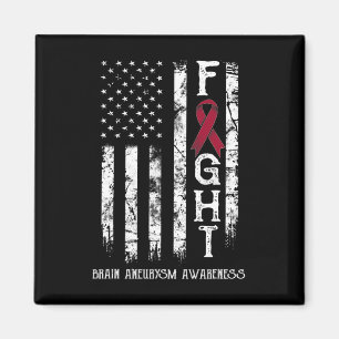 Hirnaneurysma-Krieger US-Flagge Magnet