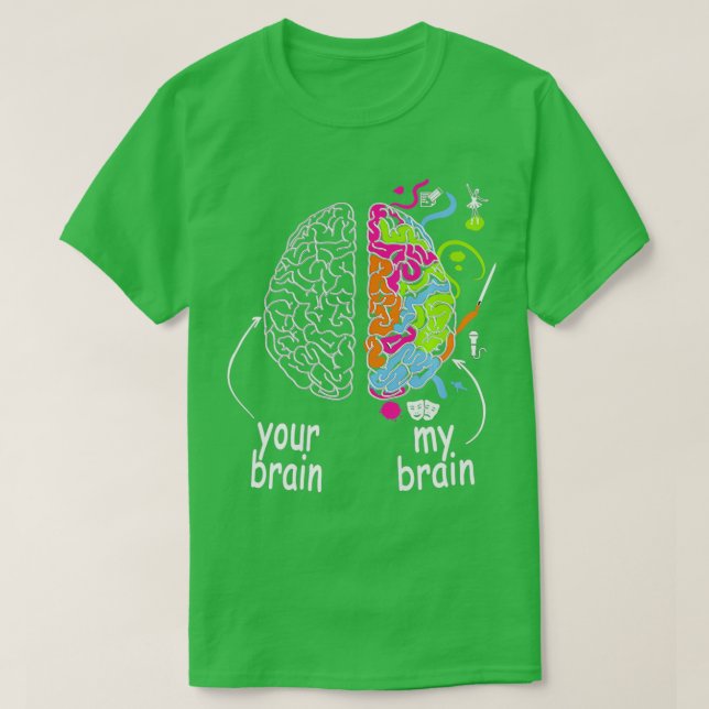 Hirnidee für Dyslexie ADHS Autismus T-Shirt (Design vorne)