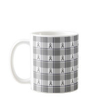 Hirnkrebs-Bewusstseins-Plaid Graues Band