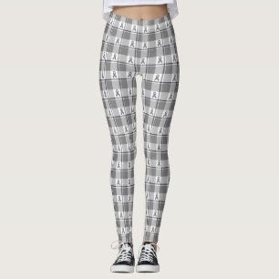 Hirnkrebs-Bewusstseins-Plaid Graues Band Leggings