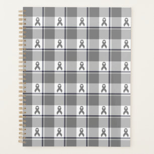 Hirnkrebs-Bewusstseins-Plaid Graues Band Planer
