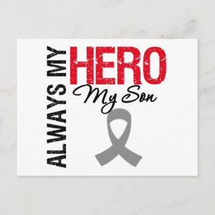 Hirnkrebs immer mein Held, mein Sohn Postkarte