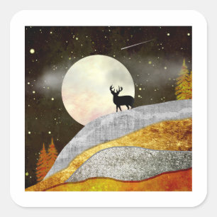 Hirnmoon Landscape Quadratischer Aufkleber