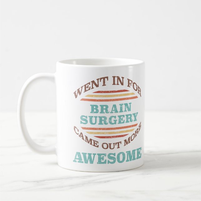 Hirnoperation Wiederherstellung Humor Kaffeetasse (Links)