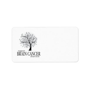 Hirntumor-Baum Adressaufkleber