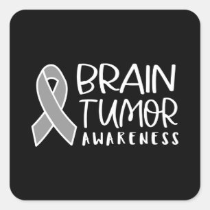 Hirntumor-Bewusstsein, Hirntumor Quadratischer Aufkleber