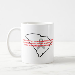 Hirntumor-Bewusstsein in South Carolina Kaffeetasse