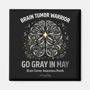 Hirntumor-Bewusstsein tragen Sie im Mai grau stark Magnet