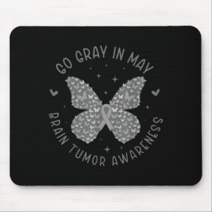 Hirntumor-Bewusstsein tragen Sie im Mai grau stark Mousepad