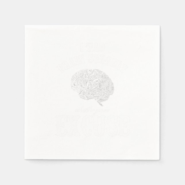 Hirntumor-Bewusstseinsgeschenk ich hatte Gehirn Op Serviette (Vorderseite)