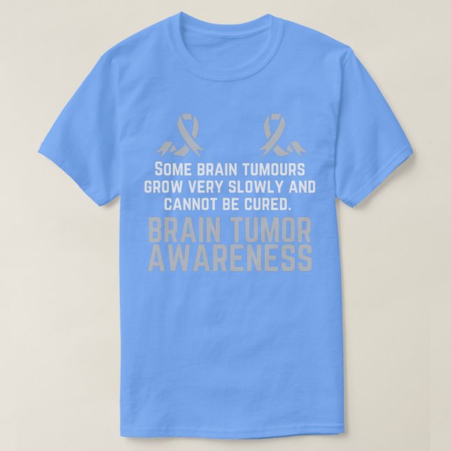 Hirntumor Fakten Hirntumor Bewusstsein Grau Ribbo T-Shirt (Design vorne)