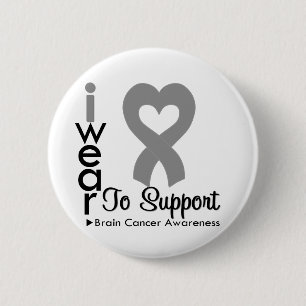 Hirntumor-Herz-Band-Bewusstsein Button