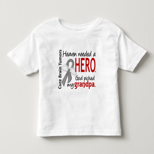 Hirntumor-Himmel benötigte einen Held-Großvater Kleinkind T-shirt (Vorderseite)