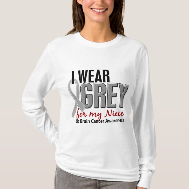HIRNTUMOR I Abnutzungs-Grau für meine Nichte 10 T-Shirt (Vorderseite)