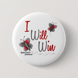 Hirntumor-Schmetterling, 2, die ich gewinne Button