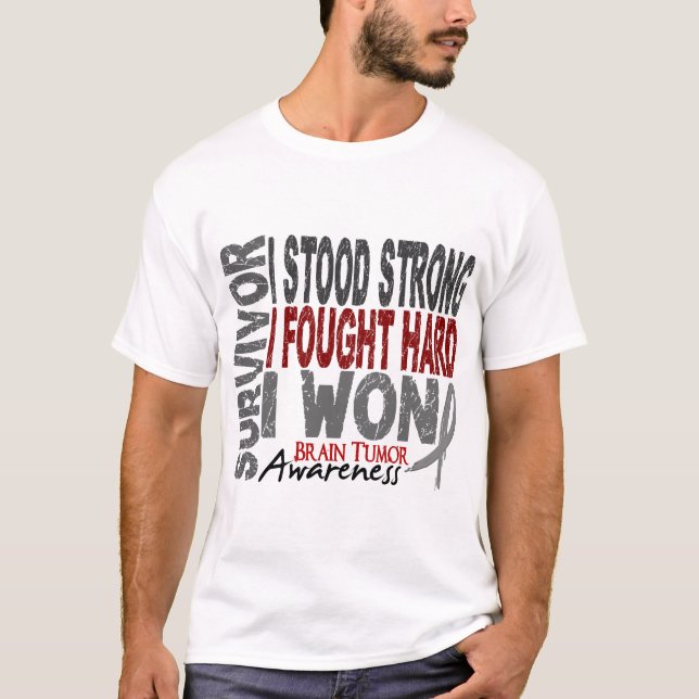 Hirntumor-Überlebender 4 T-Shirt (Vorderseite)
