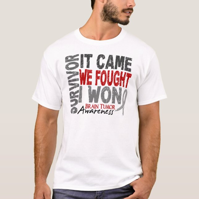 Hirntumor-Überlebender, den es wir kam, kämpfte T-Shirt (Vorderseite)