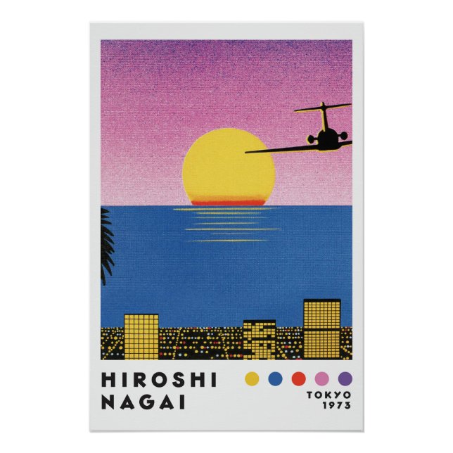 Hiroshi Nagai Inspired City Pop Travel Poster (Devant)