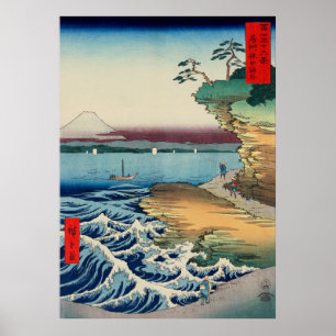 Hiroshige: Die Küste von Hota in der Provinz Awa,  Poster