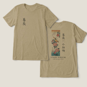 Hiroshige Rose und Bachstelze Japanische Kunst Oli Tri-Blend Shirt