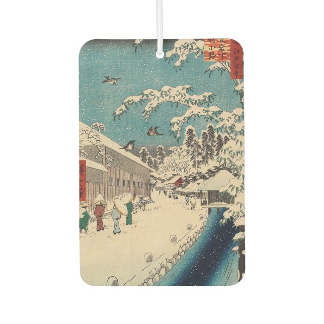 Hiroshige Winterlandschaft Japan Land Autolufterfrischer (Vorderseite)