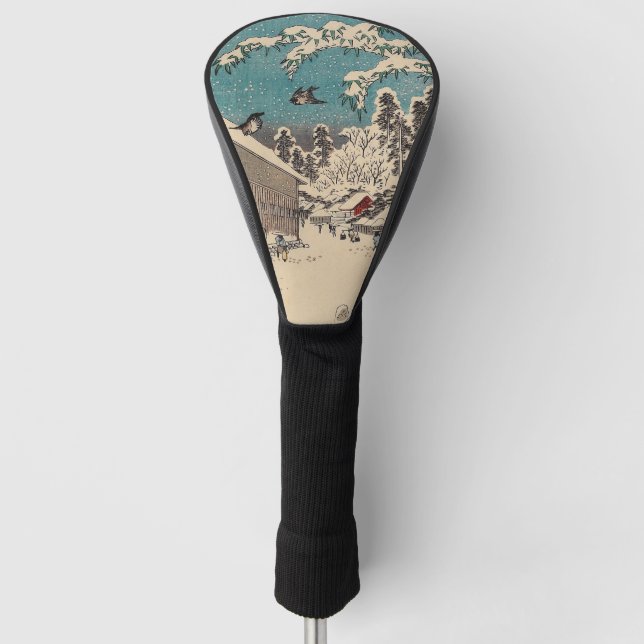 Hiroshige Winterlandschaft Japan Land Golf Headcover (Vorderseite)