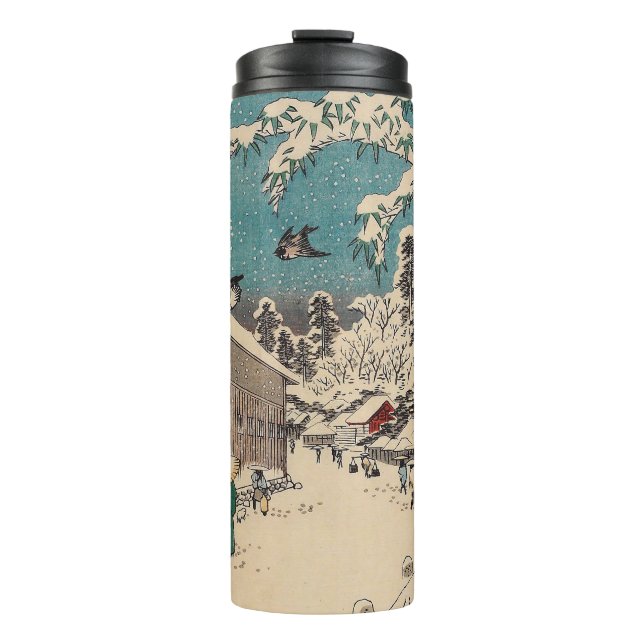 Hiroshige Winterlandschaft Japan Land Thermosbecher (Vorderseite)