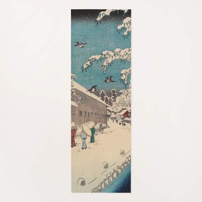 Hiroshige Winterlandschaft Japan Land Yogamatte (Vorderseite)