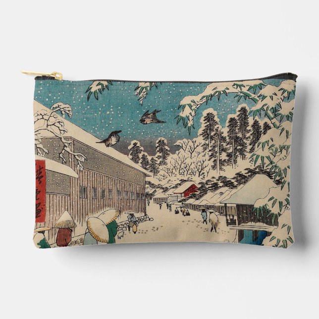 Hiroshige Winterlandschaft Japan Land Zubehörtasche (Vorderseite)