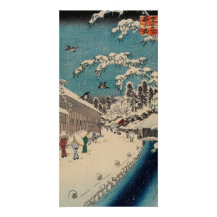 Hiroshige Winterlandschaft Japan Ukiyo-e Antiquitä Poster