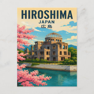 Hiroshima Japan Friedensgeschichte & Seto-Inlandse Postkarte