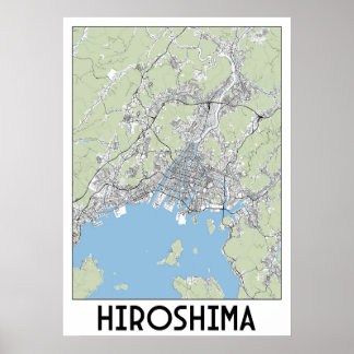 Hiroshima, Japan-Karte Poster