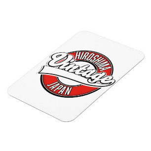 Hiroshima Japan Vintage-Style-Logo Magnet