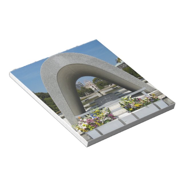 Hiroshima Memorial Cenotaph Notizblock (angewinkelt)