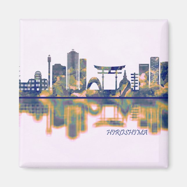 Hiroshima Skyline Magnet (Vorne)