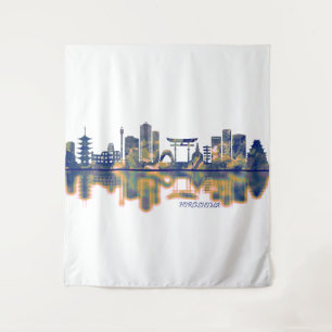 Hiroshima Skyline Wandteppich