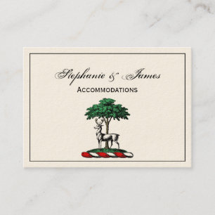 Hirsch am Baum Heraldisch Wappenschild Emblem Visitenkarte