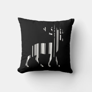 HIRSCH BAR CODE Hirsch Barcode-Musterdesign Kissen