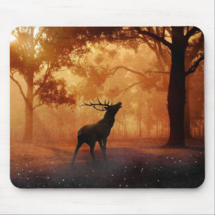 Hirsch bei Sonnenuntergang Mousepad