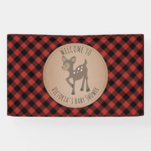 Hirsch Buffalo Karierte Babydusche Willkommen