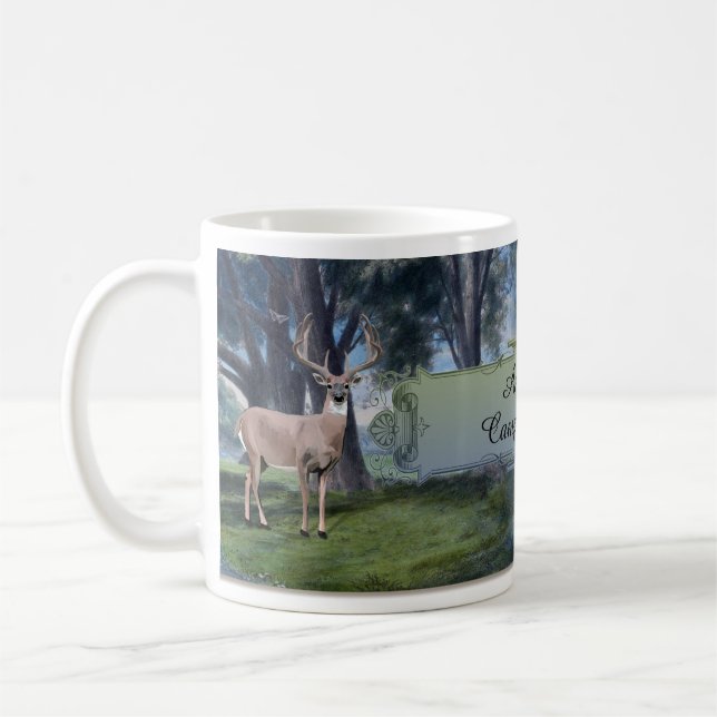 Hirsch Camping Jagd Kaffeetasse (Links)