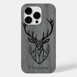 Hirsch - eingraviertes Holz - Holz Case-Mate iPhone 14 Pro Hülle
